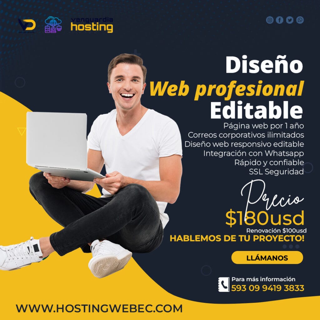 diseño web por $180usd Vanguardia Digital