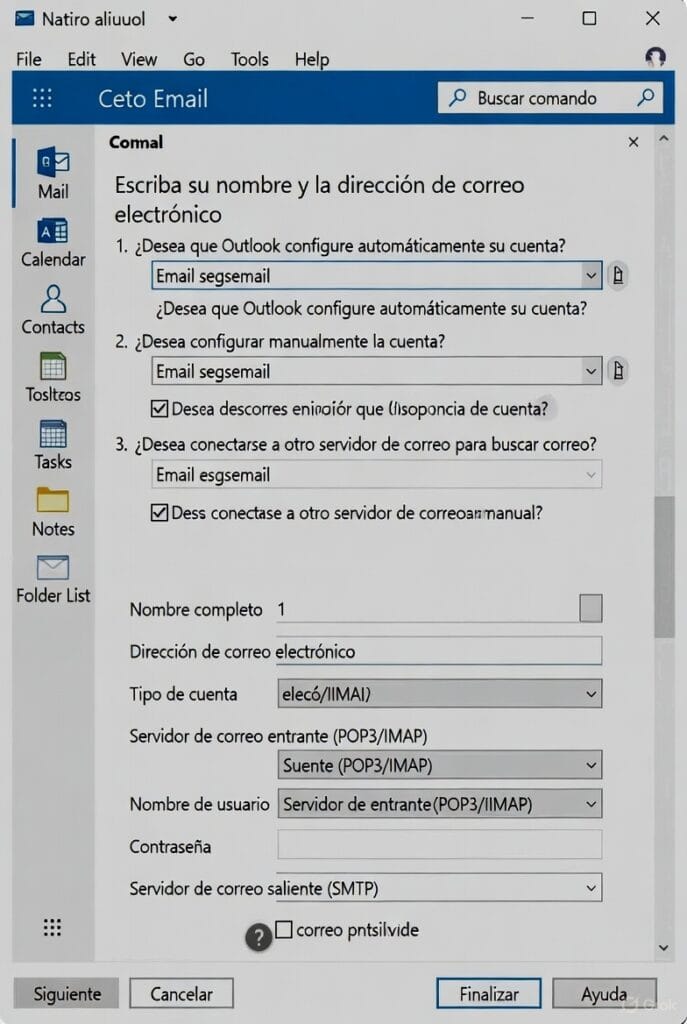Configuración de correos corporativos en Outlook 2